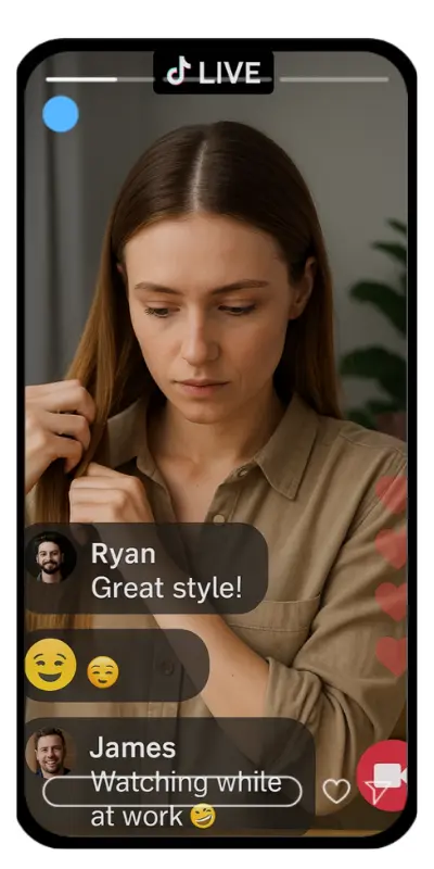 TikTok Live APK live comments interface